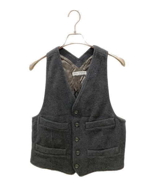 EMPORIO ARMANI（エンポリオ アルマーニ）EMPORIO ARMANI (エンポリオ アルマーニ) 90Ｓ ウールカシミヤベスト / ジレ グレー サイズ:48の古着・服飾アイテム