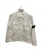 STONE ISLANDストーンアイランド）の古着「コットンナイロンオーバーシャツジャケット」｜ホワイト