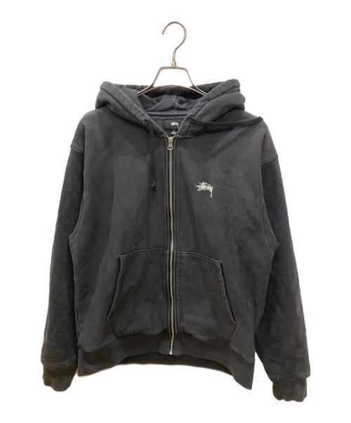 stussy（ステューシー）stussy (ステューシー) ジップパーカー ブラック サイズ:Lの古着・服飾アイテム