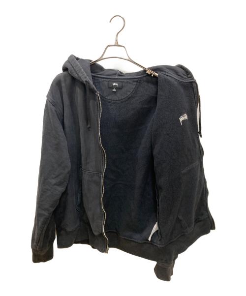 stussy（ステューシー）stussy (ステューシー) ジップパーカー ブラック サイズ:Lの古着・服飾アイテム