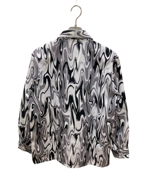 Le Clown（ル・クラウン）Le Clown (ル・クラウン) ウルトラQ オープニングマーブル総柄シャツ グレー サイズ:LLの古着・服飾アイテム
