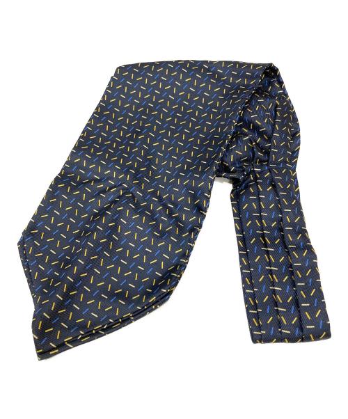 seaward and stearn（シーワード・アンド・スターン）seaward and stearn (シーワード・アンド・スターン) シルクスカーフ ネイビーの古着・服飾アイテム