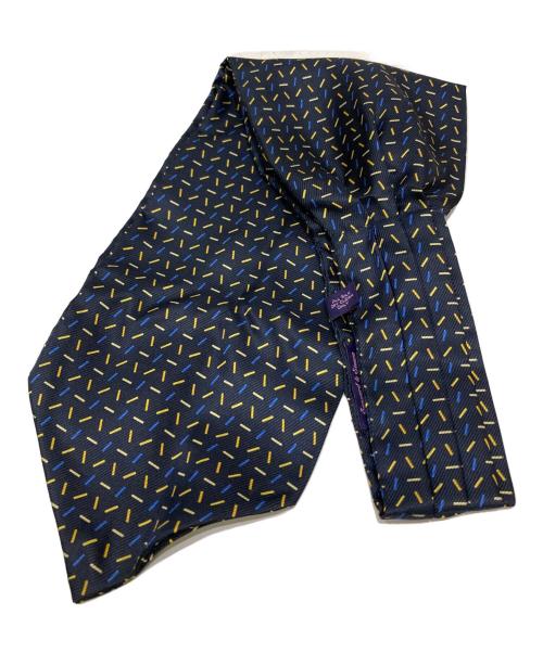 seaward and stearn（シーワード・アンド・スターン）seaward and stearn (シーワード・アンド・スターン) シルクスカーフ ネイビーの古着・服飾アイテム