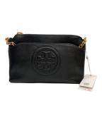 TORY BURCHトリーバーチ）の古着「レザーショルダーポーチ」｜ブラック