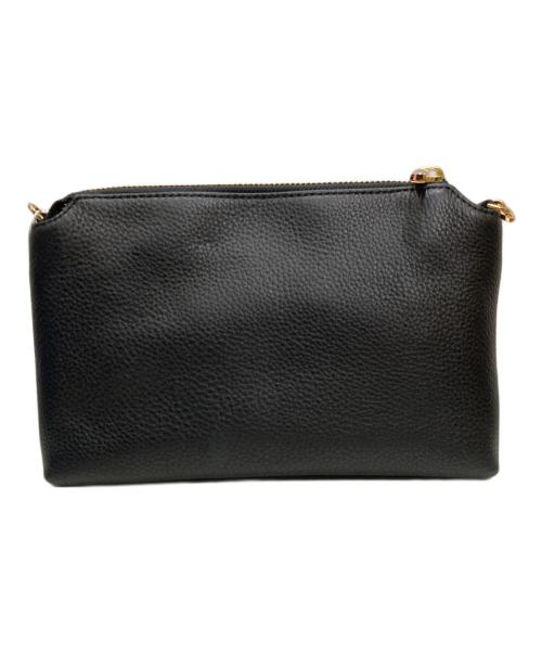 TORY BURCH（トリーバーチ）TORY BURCH (トリーバーチ) レザーショルダーポーチ ブラックの古着・服飾アイテム
