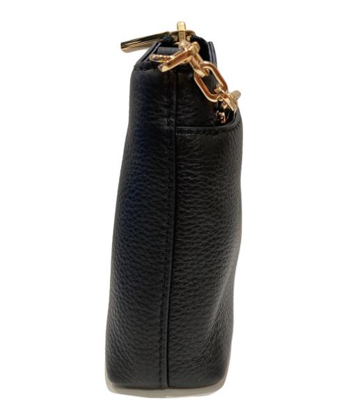 TORY BURCH（トリーバーチ）TORY BURCH (トリーバーチ) レザーショルダーポーチ ブラックの古着・服飾アイテム