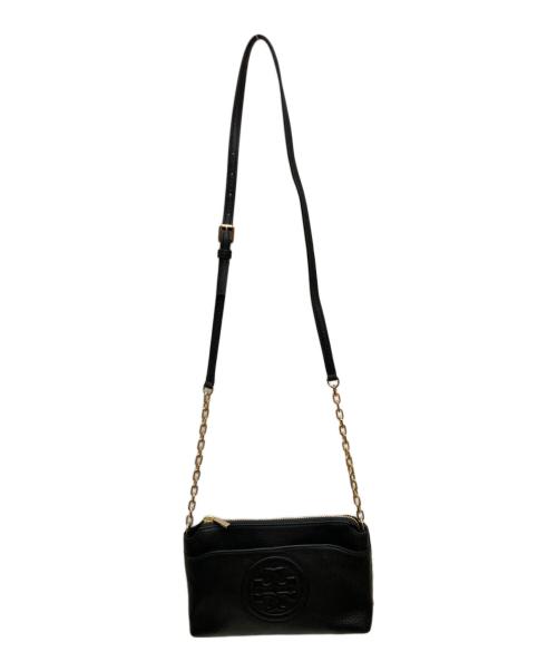 TORY BURCH（トリーバーチ）TORY BURCH (トリーバーチ) レザーショルダーポーチ ブラックの古着・服飾アイテム