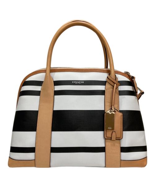 COACH（コーチ）COACH (コーチ) 2WAYバッグ ホワイト×ブラウンの古着・服飾アイテム