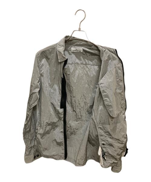 STONE ISLAND（ストーンアイランド）STONE ISLAND (ストーンアイランド) nylon metal overshirt / ナイロンメタルオーバーシャツ グレー サイズ:Mの古着・服飾アイテム