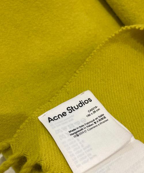 Acne studios（アクネ ストゥディオズ）Acne studios (アクネ ストゥディオズ) フリンジウールスカーフ - スキニー イエローの古着・服飾アイテム