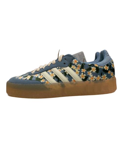 adidas（アディダス）adidas (アディダス) LIBERTY (リバティー) 花柄ベロアSambae ブルー サイズ:24cm 未使用品の古着・服飾アイテム