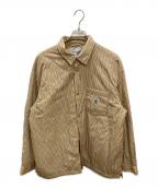Carhartt WIPカーハート ワーク イン プログレス）の古着「GRIMSBY SHIRT JACKET / コーチジャケット」｜ベージュ