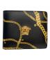 VERSACE（ヴェルサーチ）の古着「メデューサ装飾グレカチェーンプリント2つ折り財布」｜ブラック