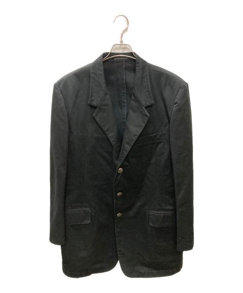 Yohji Yamamoto pour homme（ヨウジヤマモト プールオム）Yohji Yamamoto pour homme (ヨウジヤマモト プールオム) 薔薇刺繍コットンツイルロングジャケット ブラック サイズ:2の古着・服飾アイテム