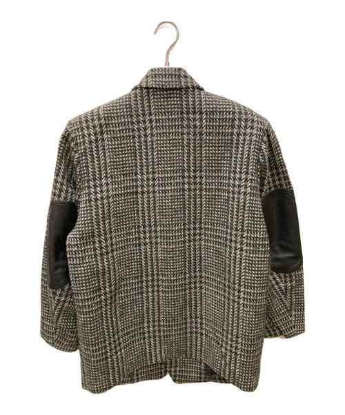 I.S.（アイエス）I.S. (アイエス) エルボーパッチツイードテーラードジャケット グレー サイズ:9の古着・服飾アイテム
