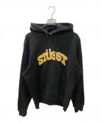 stussyステューシー）の古着「プルオーバーパーカー」｜ブラック