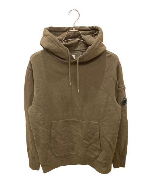 C.P COMPANY（シーピーカンパニー）C.P COMPANY (シーピーカンパニー) Brushed and Emerized Diagonal Fleece Lens Hooded Sweatshirt オリーブ サイズ:Sの古着・服飾アイテム