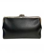 Y'sワイズ）の古着「SEMI GLOSS LEATHER A CLASP LONG WALLET」｜ブラック