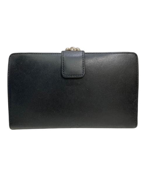 Y's（ワイズ）Y's (ワイズ) SEMI GLOSS LEATHER A CLASP LONG WALLET ブラックの古着・服飾アイテム