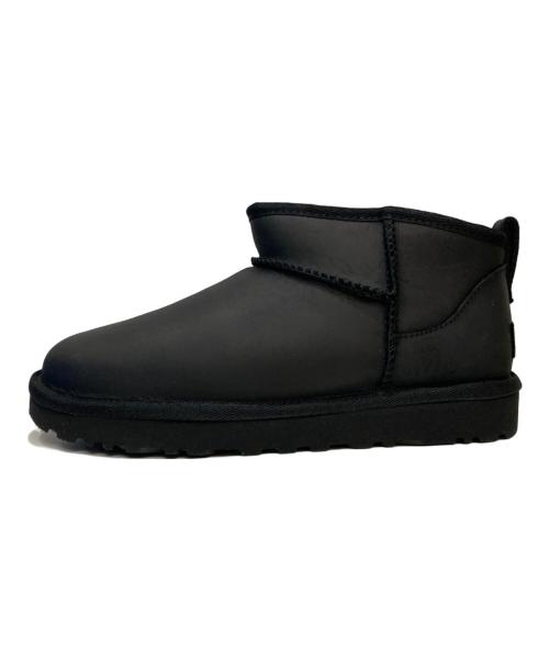 UGG（アグ）UGG (アグ) Classic Ultra Mini LTHR / ムートンブーツ ブラック サイズ:24cmの古着・服飾アイテム