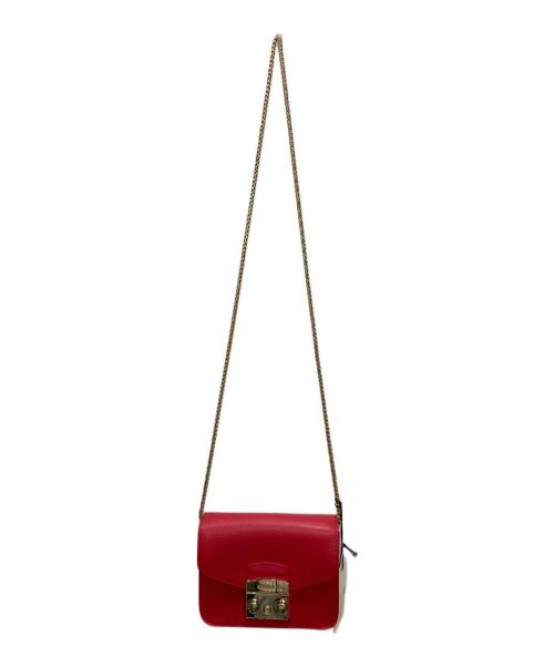 FURLA（フルラ）FURLA (フルラ) メトロポリスショルダーバッグ レッドの古着・服飾アイテム