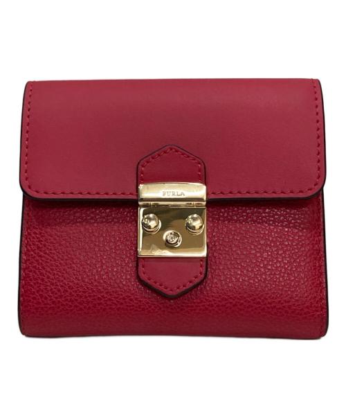 FURLA（フルラ）FURLA (フルラ) 3つ折り財布 レッドの古着・服飾アイテム