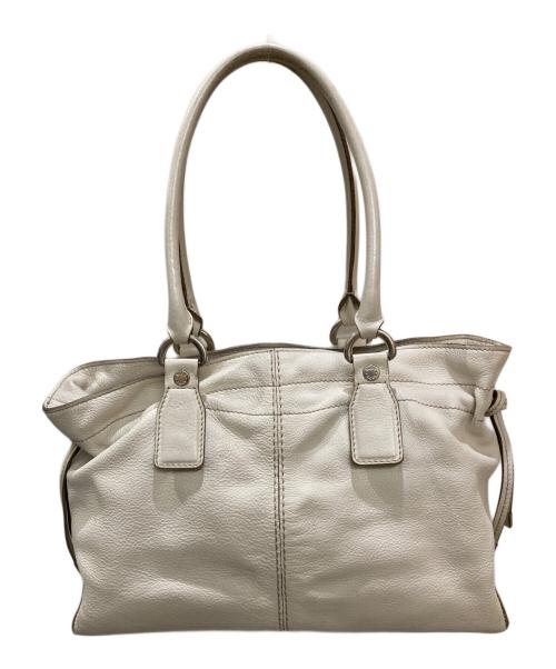 TOD'S（トッズ）TOD'S (トッズ) レザートートバッグ ベージュの古着・服飾アイテム