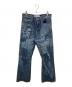 DAIRIKU（ダイリク）の古着「LASER PRINTED DENIM PANTS/ブーツカットジーンズ」｜インディゴ