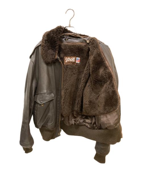 Schott（ショット）Schott (ショット) G-1フライトジャケット ブラウン サイズ:48の古着・服飾アイテム