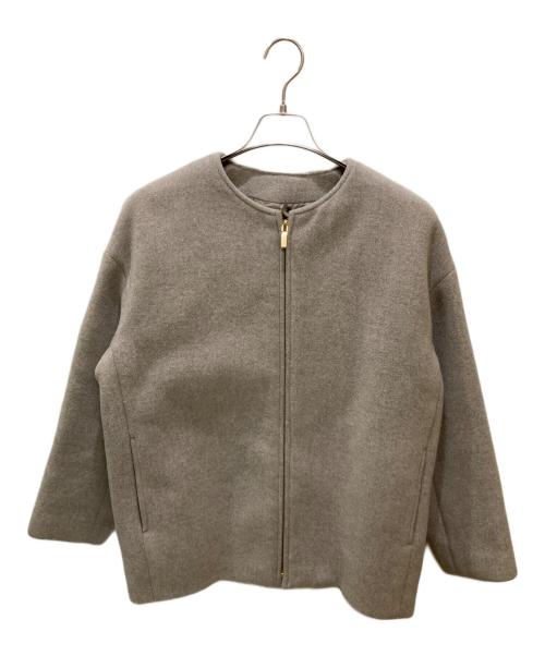 Noble（ノーブル）Noble (ノーブル) MTRカラーレスジップショートコート グレージュ サイズ:38の古着・服飾アイテム