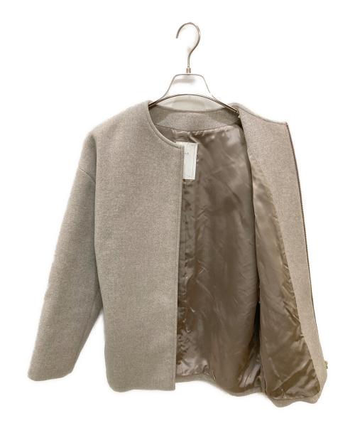 Noble（ノーブル）Noble (ノーブル) MTRカラーレスジップショートコート グレージュ サイズ:38の古着・服飾アイテム