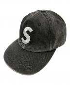 SUPREMEシュプリーム）の古着「Washed Denim S Logo 6-Panel キャップ」｜ブラック