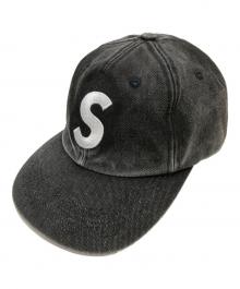 SUPREME（シュプリーム）の古着「Washed Denim S Logo 6-Panel キャップ」｜ブラック