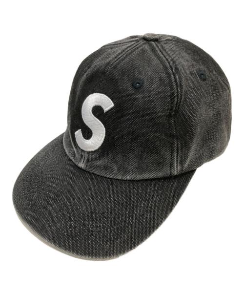 SUPREME（シュプリーム）SUPREME (シュプリーム) Washed Denim S Logo 6-Panel キャップ ブラックの古着・服飾アイテム