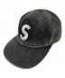 SUPREME（シュプリーム）の古着「Washed Denim S Logo 6-Panel キャップ」｜ブラック