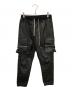 DANKE SCHON（ダンケ シェーン）の古着「COATING ZIP CARGO PANTS / コーティングカーゴジップパンツ」｜ブラック