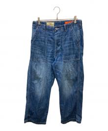 UNIVERSAL OVERALL×AVIREX（ユニバーサルオーバーオール×アヴィレックス）の古着「NAVY POSTAL DENIM PANTS / デニムベイカーパンツ」｜インディゴ