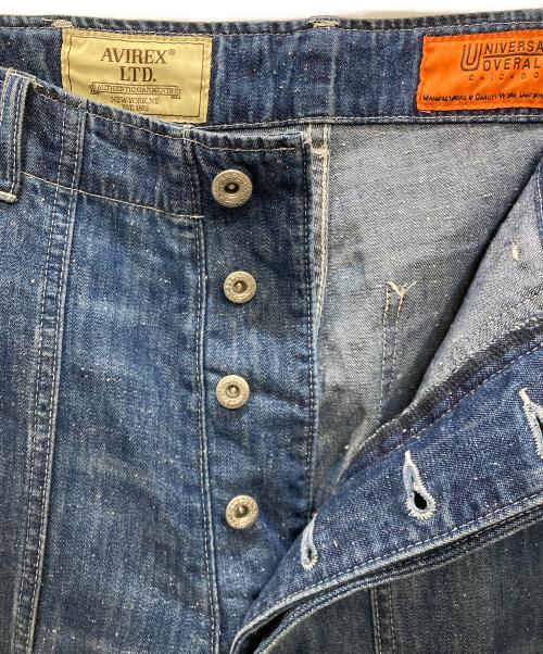 UNIVERSAL OVERALL（ユニバーサルオーバーオール）UNIVERSAL OVERALL (ユニバーサルオーバーオール) AVIREX (アヴィレックス) NAVY POSTAL DENIM PANTS / デニムベイカーパンツ インディゴ サイズ:Mの古着・服飾アイテム