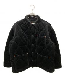 Traditional Weatherwear（トラディショナルウェザーウェア）の古着「ユニオンカバーキルト 201 / ベロアキルティングジャケット」｜ブラック
