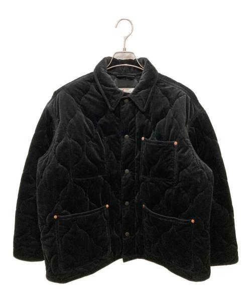 Traditional Weatherwear（トラディショナルウェザーウェア）Traditional Weatherwear (トラディショナルウェザーウェア) ユニオンカバーキルト 201 / ベロアキルティングジャケット ブラック サイズ:38の古着・服飾アイテム
