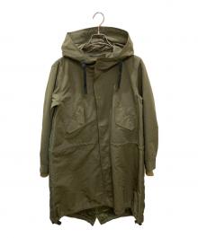FRED PERRY（フレッドペリー）の古着「ミックスパネル モッズパーカー」｜オリーブ