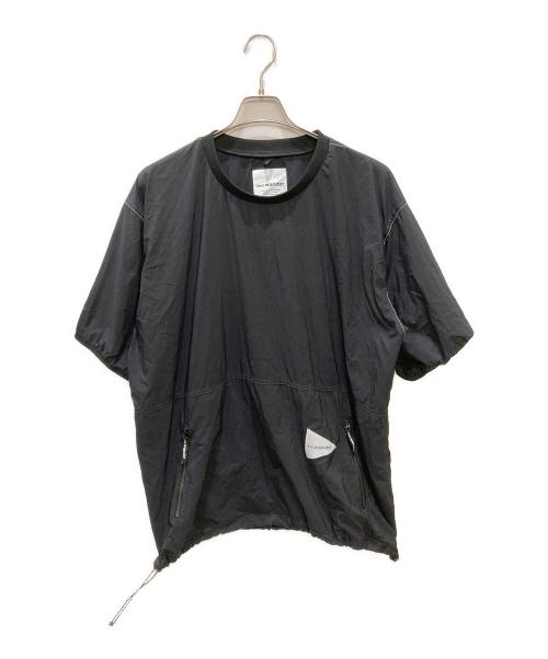 and wander（アンドワンダー）and wander (アンドワンダー) PERTEX wind T ブラック サイズ:XXLの古着・服飾アイテム