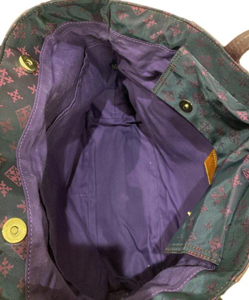 russet（ラシット）russet (ラシット) レザー切替トートバッグ パープルの古着・服飾アイテム