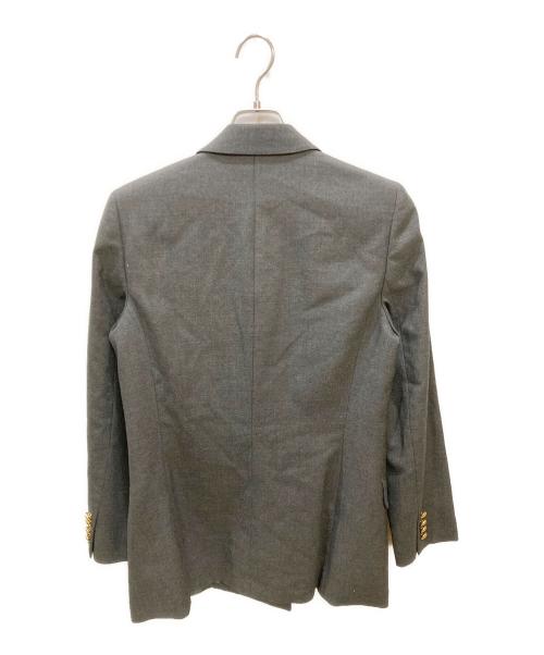 Burberry's（バーバリーズ）Burberry's (バーバリーズ) ヴィンテージウールカシミヤ金釦ダブルブレザー グレー サイズ:Lの古着・服飾アイテム