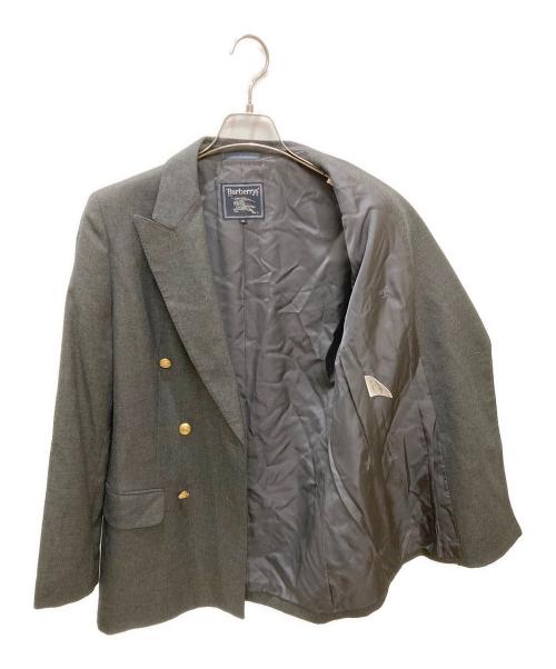 Burberry's（バーバリーズ）Burberry's (バーバリーズ) ヴィンテージウールカシミヤ金釦ダブルブレザー グレー サイズ:Lの古着・服飾アイテム