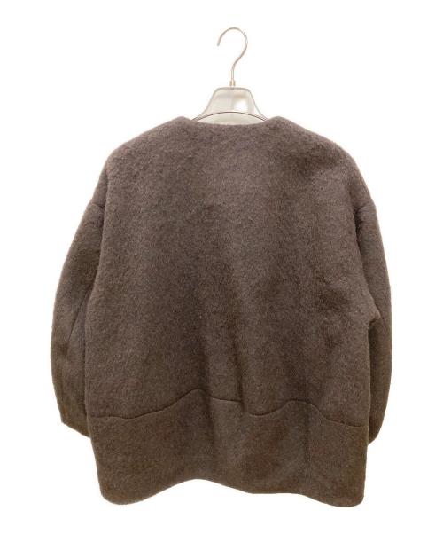 SHIPS any（シップスエニィ）SHIPS any (シップスエニィ) シャギー ノーカラー コクーン コート ブラウン サイズ:ONEの古着・服飾アイテム