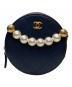 CHANEL（シャネル）の古着「パール装飾サークルチェーンショルダーバッグ」｜ネイビー