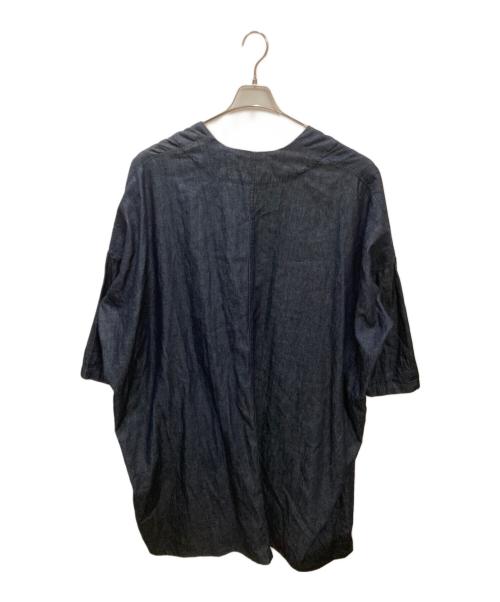 mizuiro-ind（ミズイロインド）mizuiro-ind (ミズイロインド) デニムワイドコート インディゴ サイズ:Freeの古着・服飾アイテム