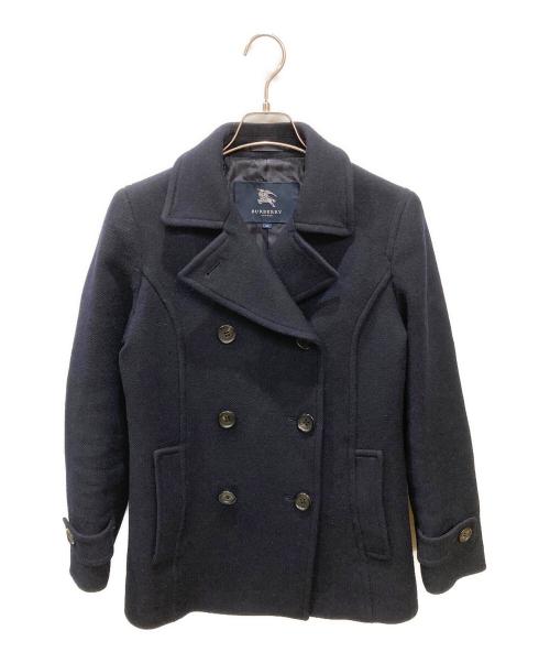 BURBERRY LONDON（バーバリーロンドン）BURBERRY LONDON (バーバリーロンドン) ウールカシミヤPコート ネイビー サイズ:Lの古着・服飾アイテム