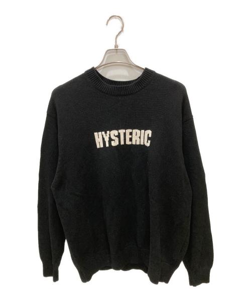 Hysteric Glamour（ヒステリックグラマー）Hysteric Glamour (ヒステリックグラマー) THE BAD GIRLS編込 セーター ブラック サイズ:Lの古着・服飾アイテム